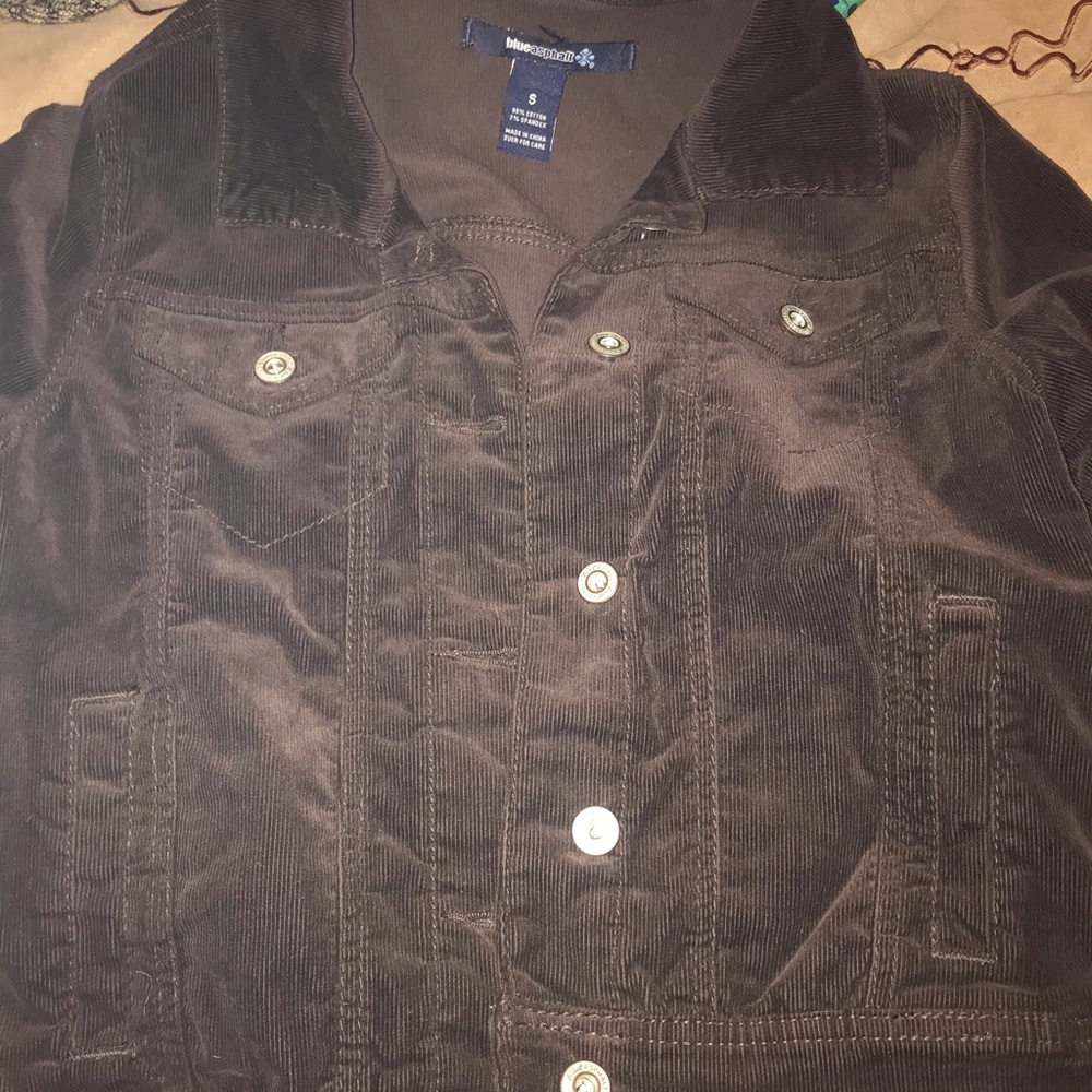 blue asphalt jacket brown
